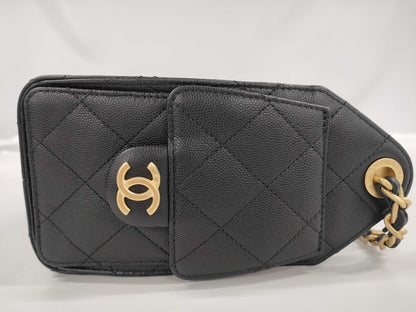 CHANEL Chanel 25 Mini Black G Hardware Shoulder Bag