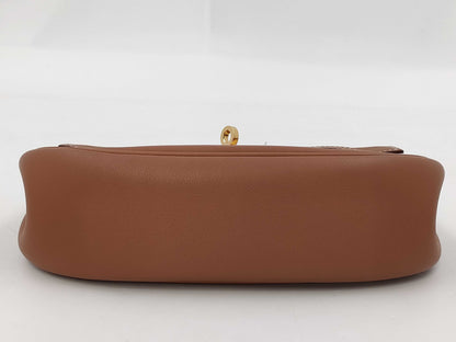 HERMES Kelly Move Swift Leather Shoulder Bag in Gold with GD Hardware and Double Stamp