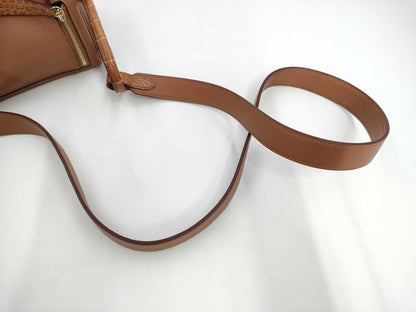 HERMES Lindy Mini Touch Swift Leather Shoulder Bag in Alligator Leather with Gold GD Hardware and B Stamp