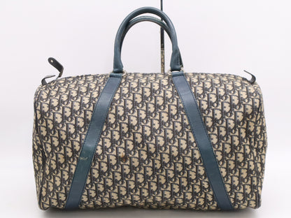 Dior Leather Trotter Boston Bag Ivory Green SV Hardware