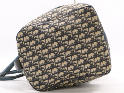 Dior Leather Trotter Boston Bag Ivory Green SV Hardware