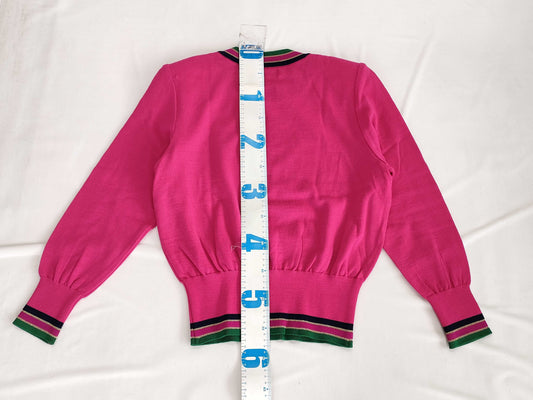 Yves Saint Laurent YSL logo glitter knit top