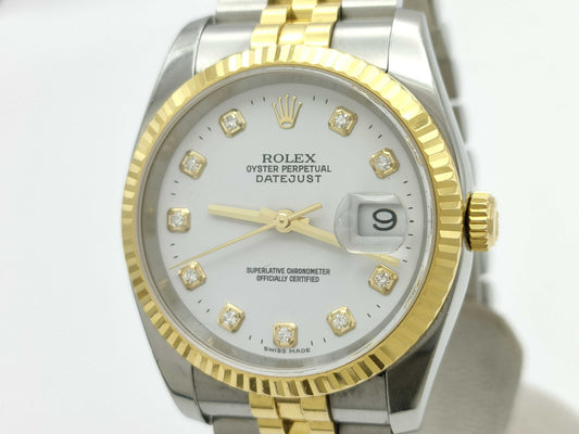 ROLEX 116233G F596014 White Dial Jubilee Breath Men's Watch