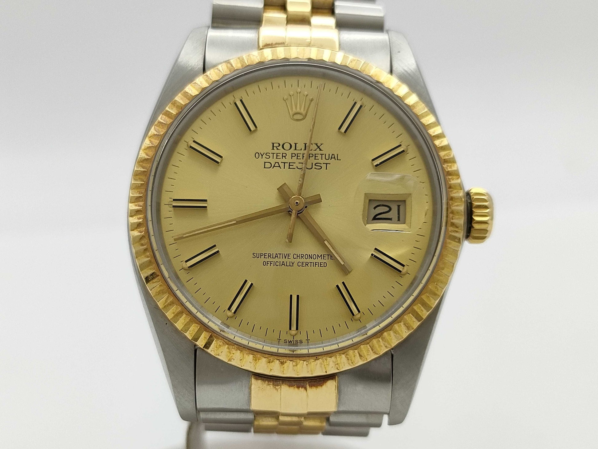 ROLEX 16013 8559943 Champagne Dial Jubilee Breath Men's Watch