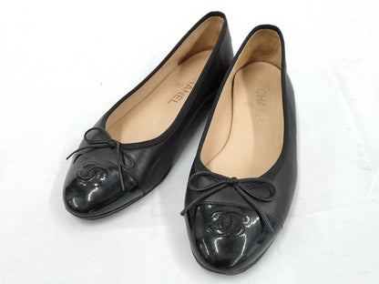 CHANEL Cocomark Black A02819 Size 38C Pumps 54 Pumps