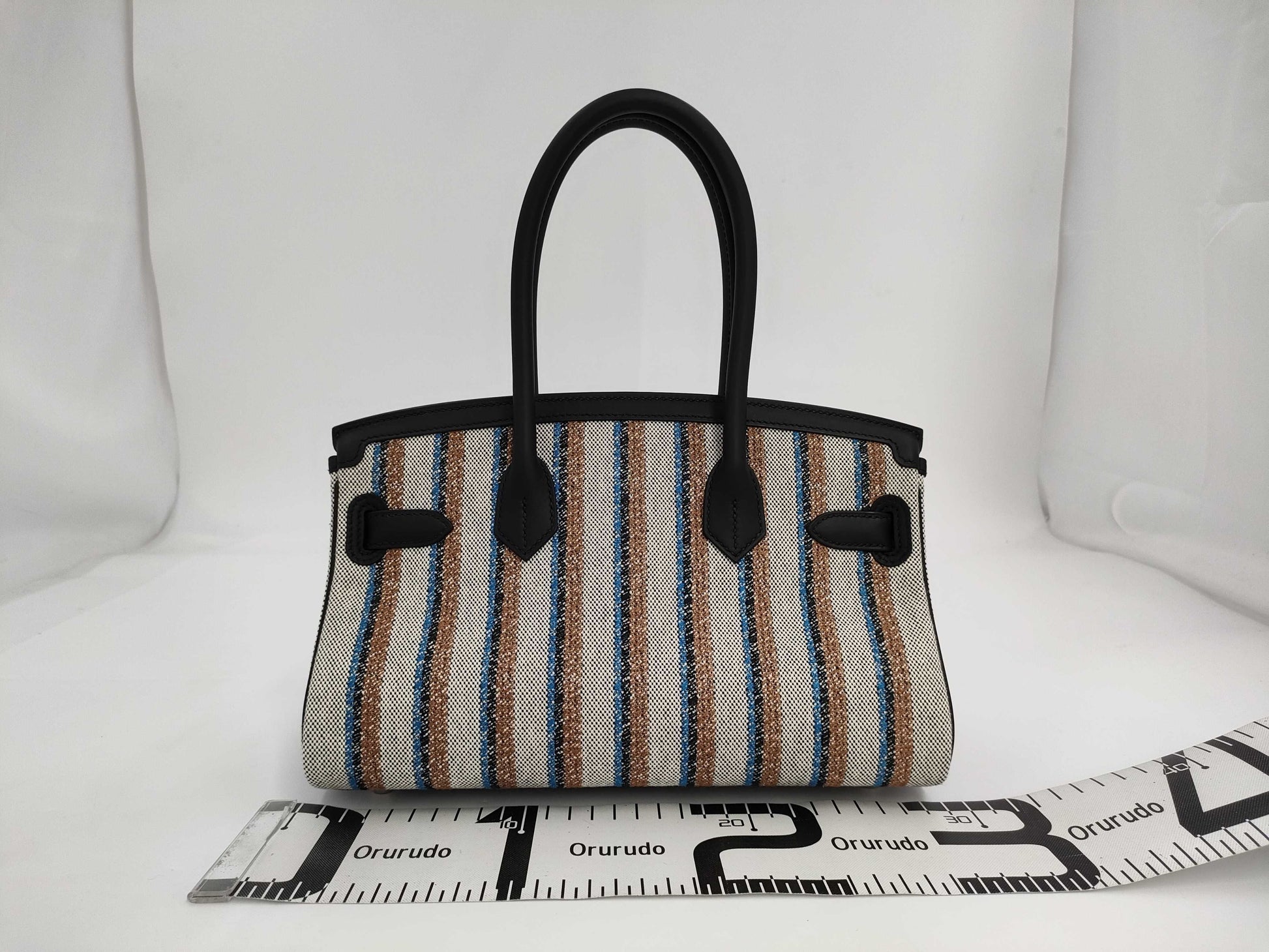 HERMES Birkin Shoulder Light 29 Couverture Vosswift Toile Ash Black SV Fittings K-Engraved Bag