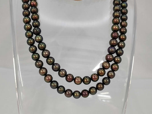 TASAKI Black Butterfly Pearl Diameter Approx. 7.0mm-7.3mm K14 91.7g Necklace 