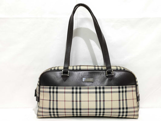 BURBERRY Nova Check Tote Bag Mini Boston Tote Bag