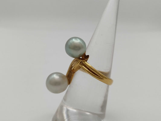 Pearl diameter approx. 9.2mm/9.5mm K18 7.6g ring 