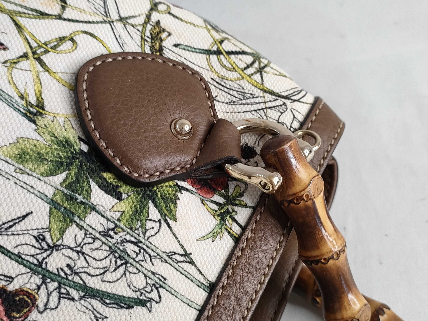 GUCCI Bamboo Handbag 308360 520981 Strap Handbag