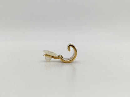 BOUCHERON Cattle Radiant Diamond One Side YG/WG Au750 4.1g Earrings 