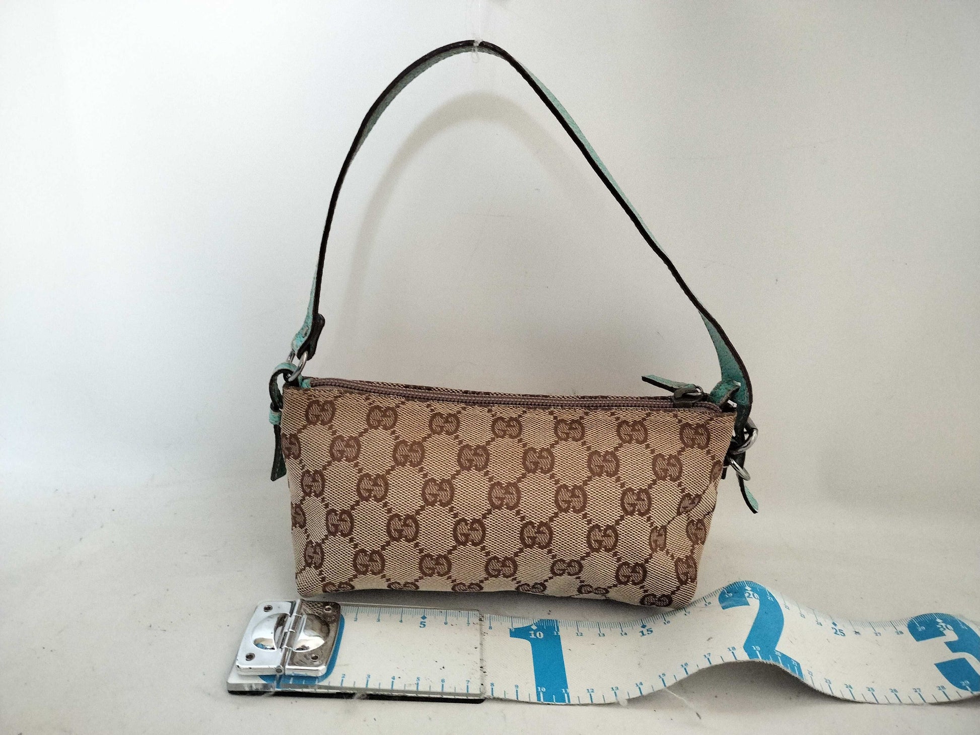 GUCCI GG Canvas GUCCI Accessory Pouch Light Blue Canvas Pouch