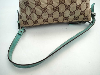 GUCCI GG Canvas GUCCI Accessory Pouch Light Blue Canvas Pouch