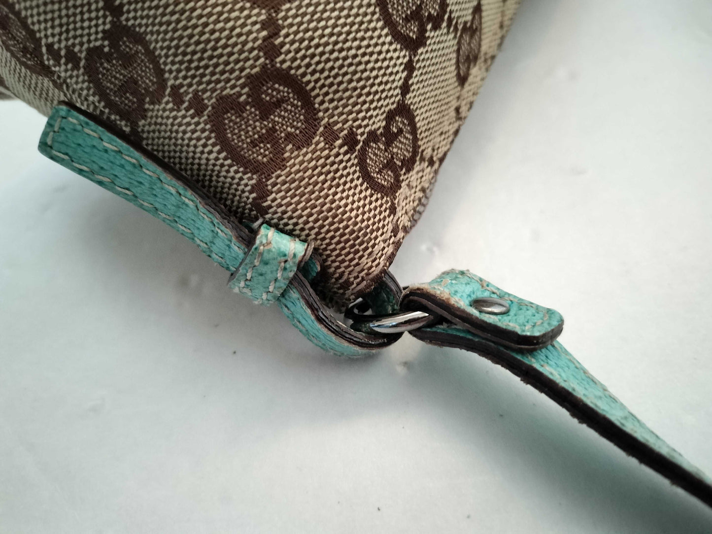 GUCCI GG Canvas GUCCI Accessory Pouch Light Blue Canvas Pouch