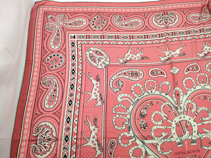 HERMES Carrageen 140 Cheval de Coeur Scarf