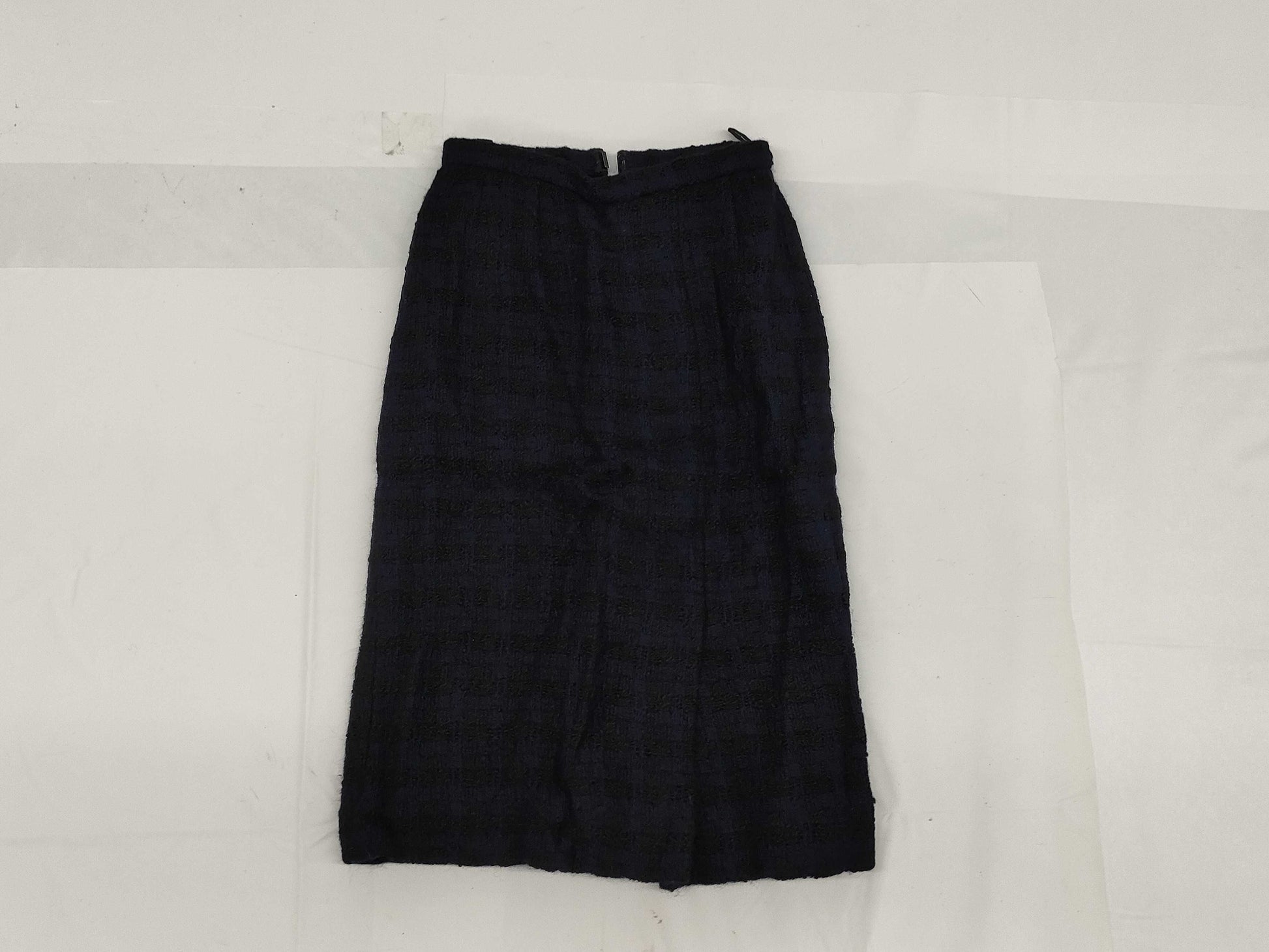 CHANEL CHANEL Tweed Skirt Black Blue Size 36 Skirt