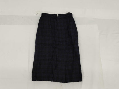 CHANEL CHANEL Tweed Skirt Black Blue Size 36 Skirt
