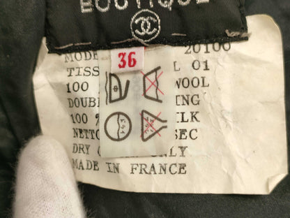 CHANEL CHANEL Tweed Skirt Black Blue Size 36 Skirt