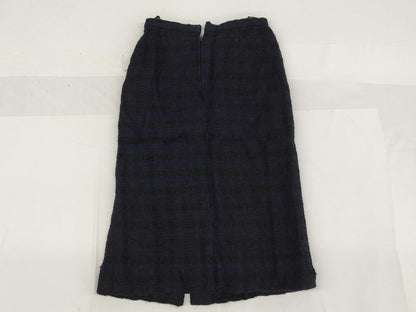 CHANEL CHANEL Tweed Skirt Black Blue Size 36 Skirt