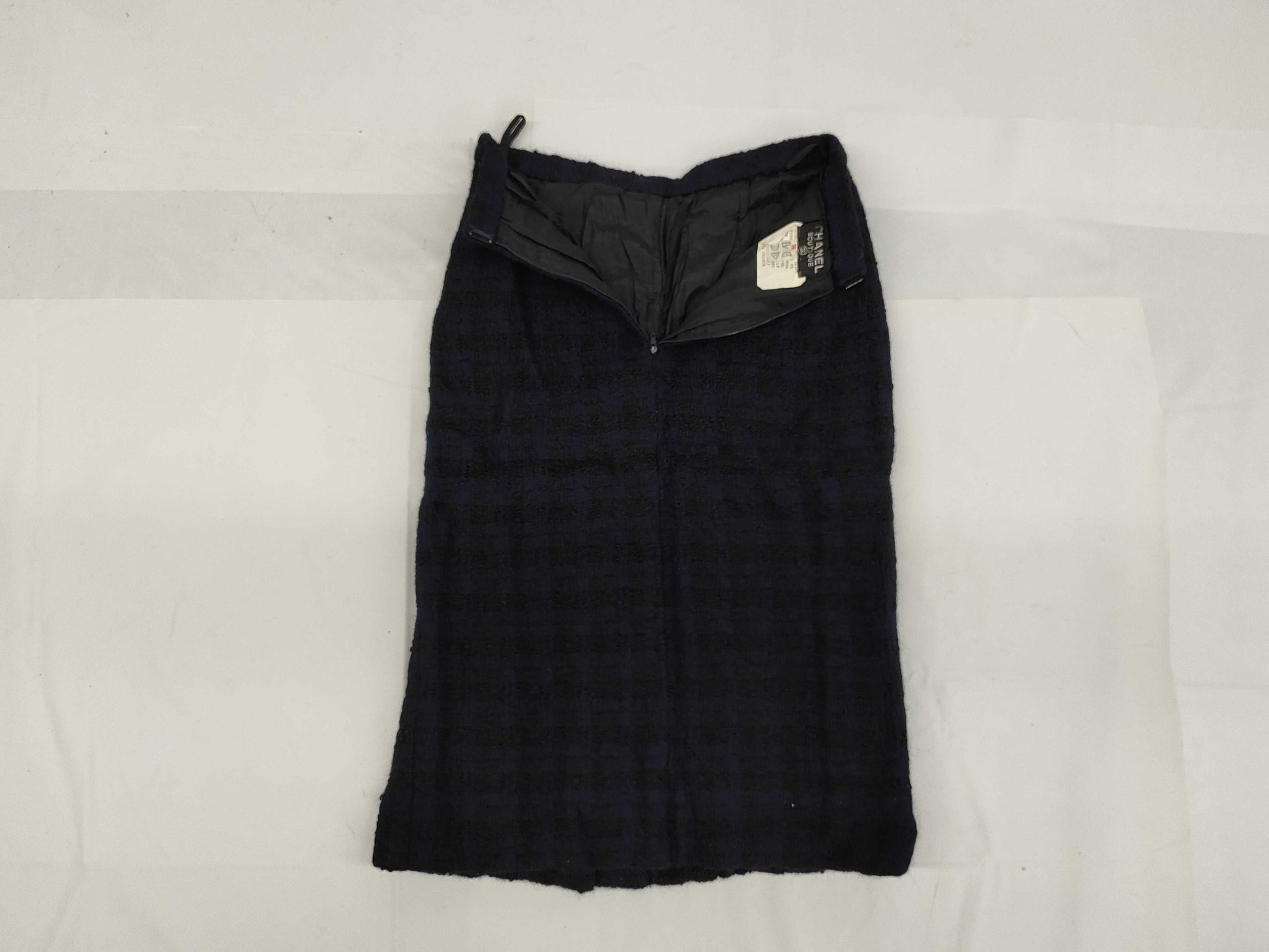 CHANEL CHANEL Tweed Skirt Black Blue Size 36 Skirt