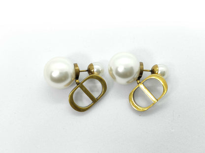 Dior Dior CD logo tribal pearl earrings