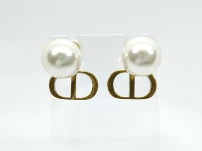 Dior Dior CD logo tribal pearl earrings