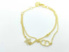 Dior Dior Rhinestone CD Gold Bracelet Bracelet Bangle