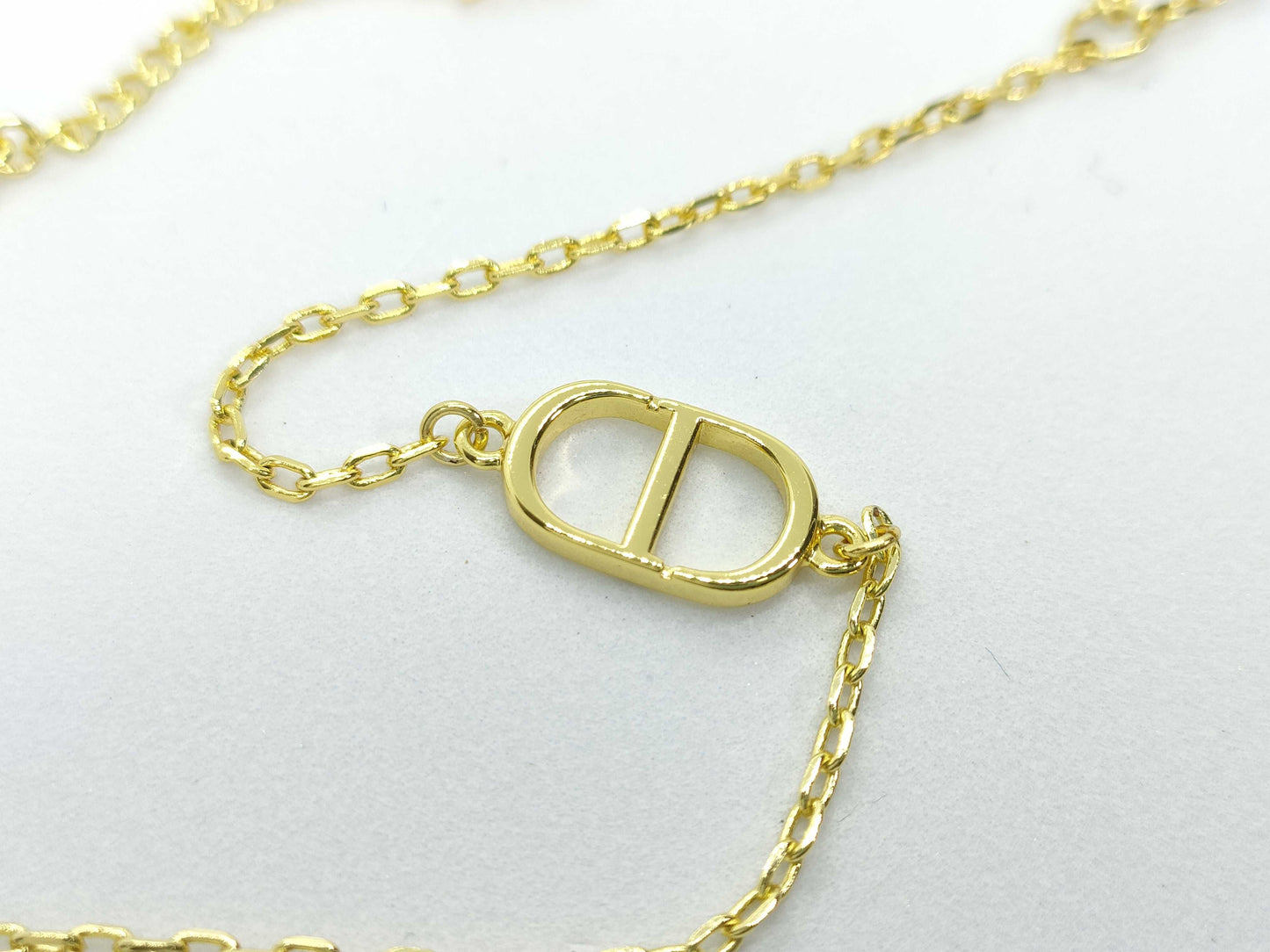 Dior Dior Rhinestone CD Gold Bracelet Bracelet Bangle