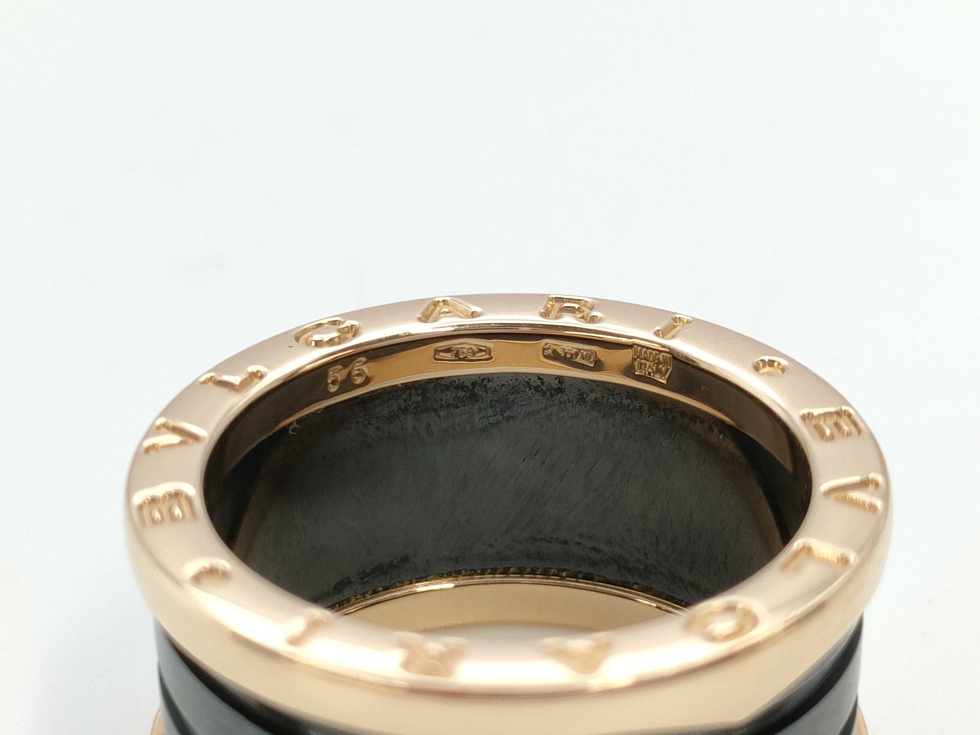 BVLGARI Bezero One #56 Black Sera PG 750 10.1g Ring 