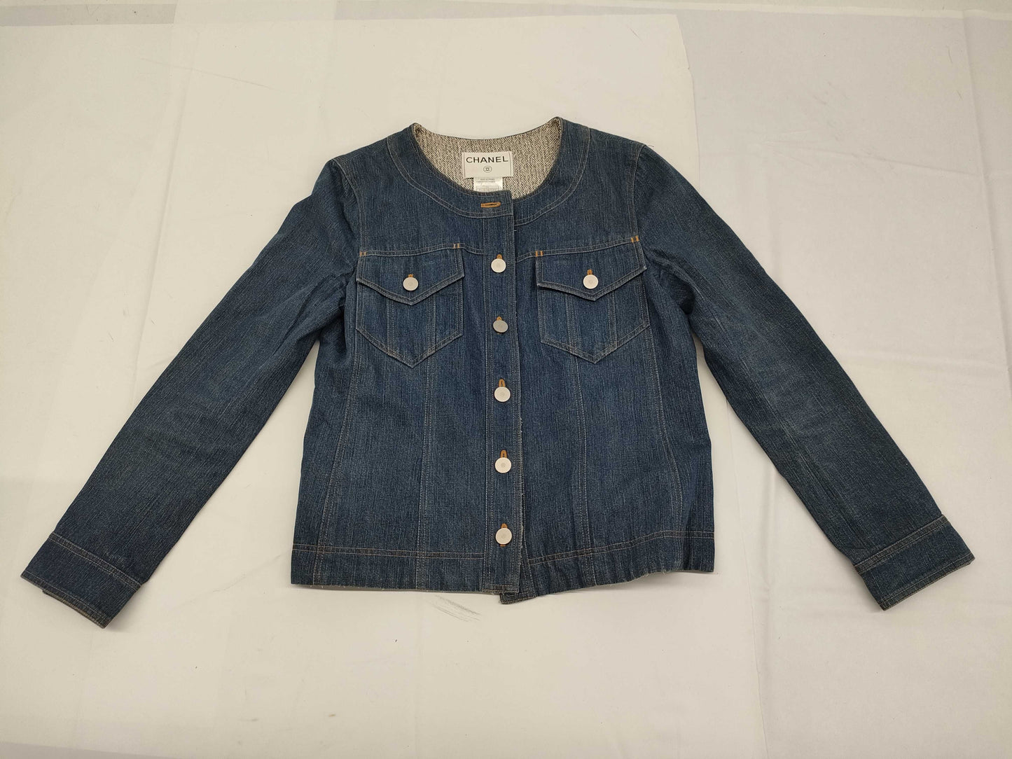 CHANEL CHANEL Size 40 Denim Jacket Jacket