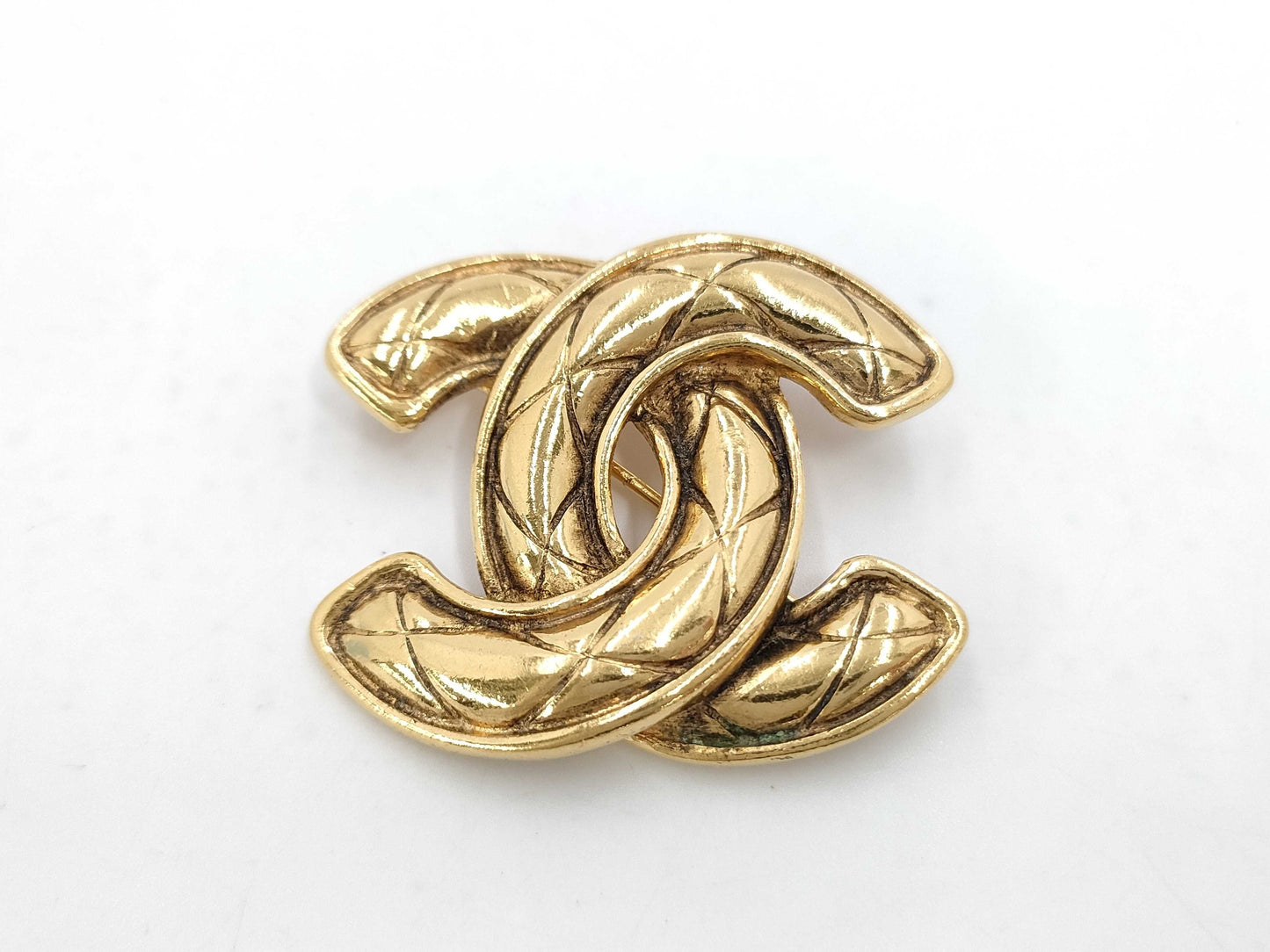 CHANEL Cocomark Matrasse Brooch Gold Brooch