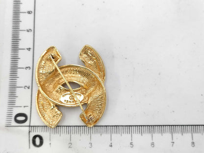 CHANEL Cocomark Matrasse Brooch Gold Brooch