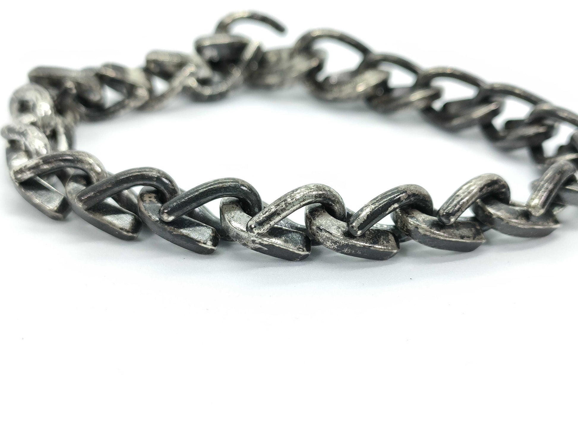 Tiffany & Co. Tiffany Forge Medium Black Silver Bracelet/Bangle