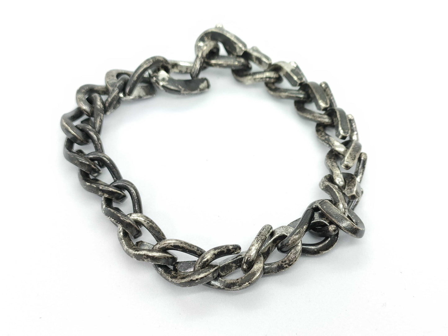 Tiffany & Co. Tiffany Forge Medium Black Silver Bracelet/Bangle