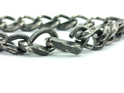 Tiffany & Co. Tiffany Forge Medium Black Silver Bracelet/Bangle