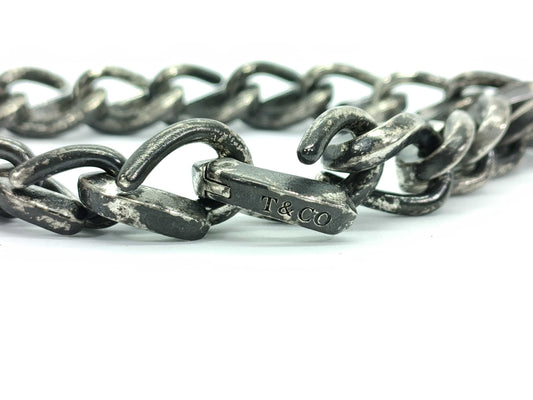 Tiffany & Co. Tiffany Forge Medium Black Silver Bracelet/Bangle