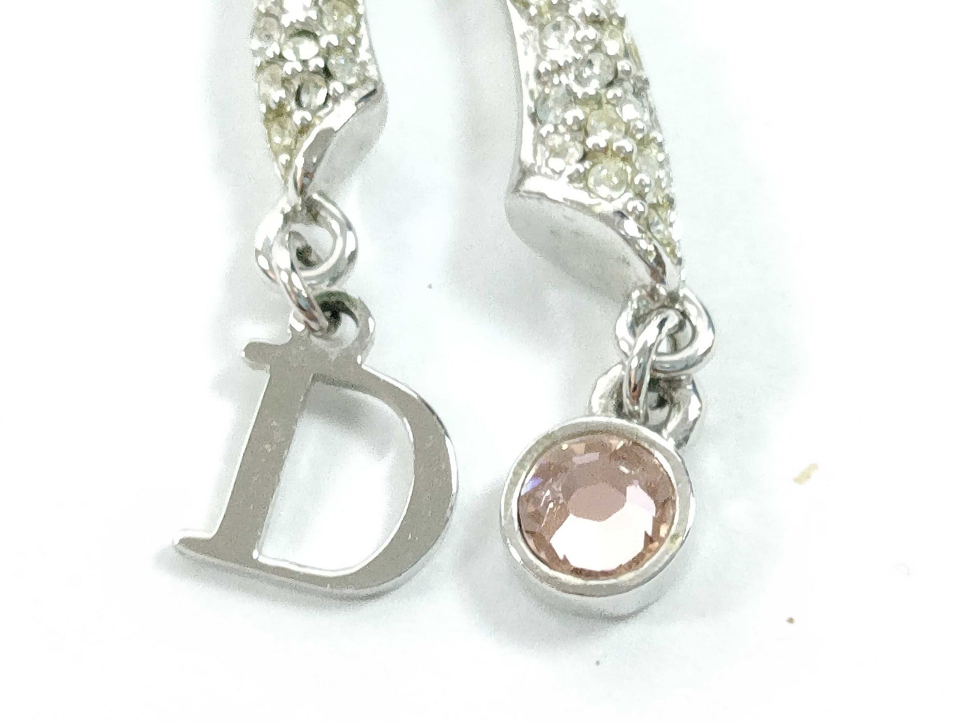 Dior Christian Dior Ribbon Rhinestone Necklace Necklace