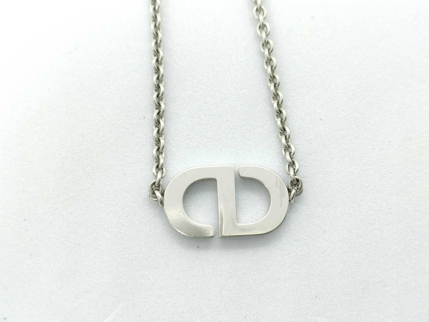 Dior Christian Dior CD logo rhinestone necklace