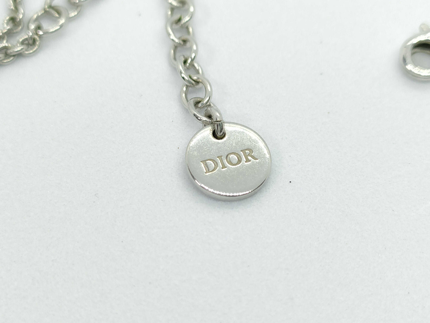 Dior Christian Dior CD logo rhinestone necklace