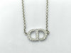 Dior Christian Dior CD logo rhinestone necklace