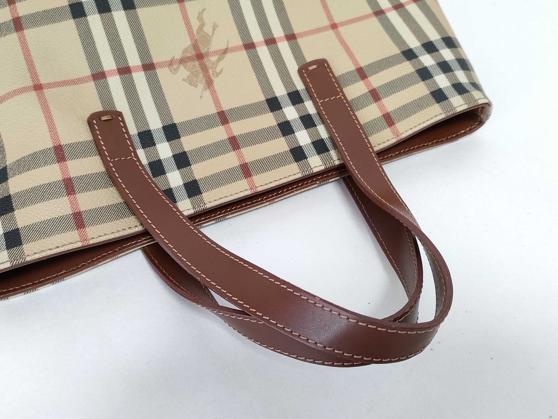 BURBERRY Nova Check Beige Handbag