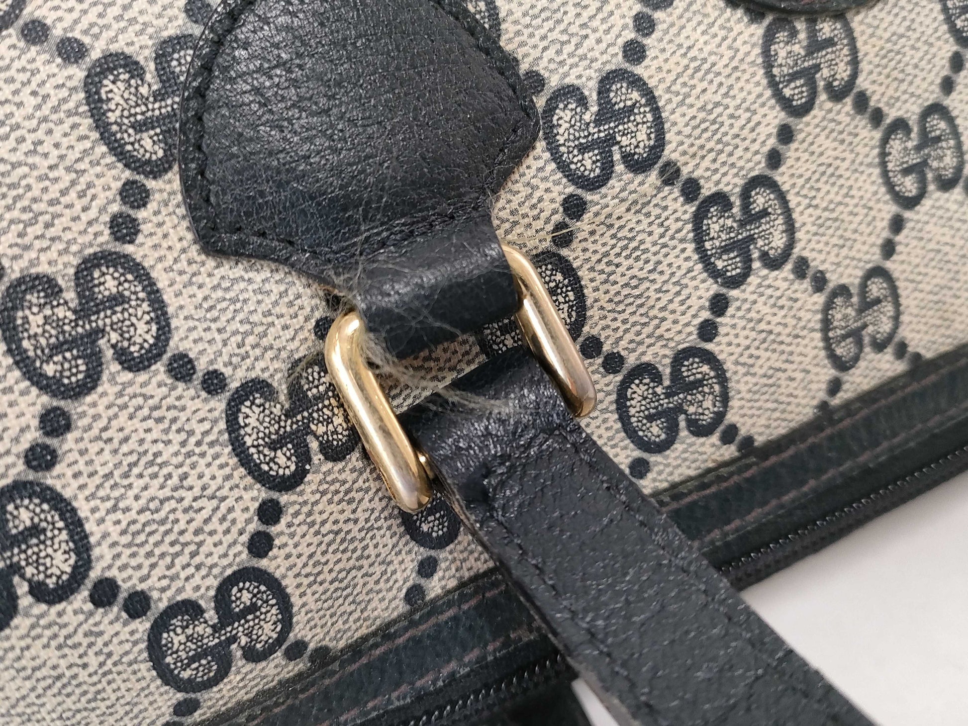 GUCCI Old Gucci Old Gucci 2-Way Bag Navy Boston Bag