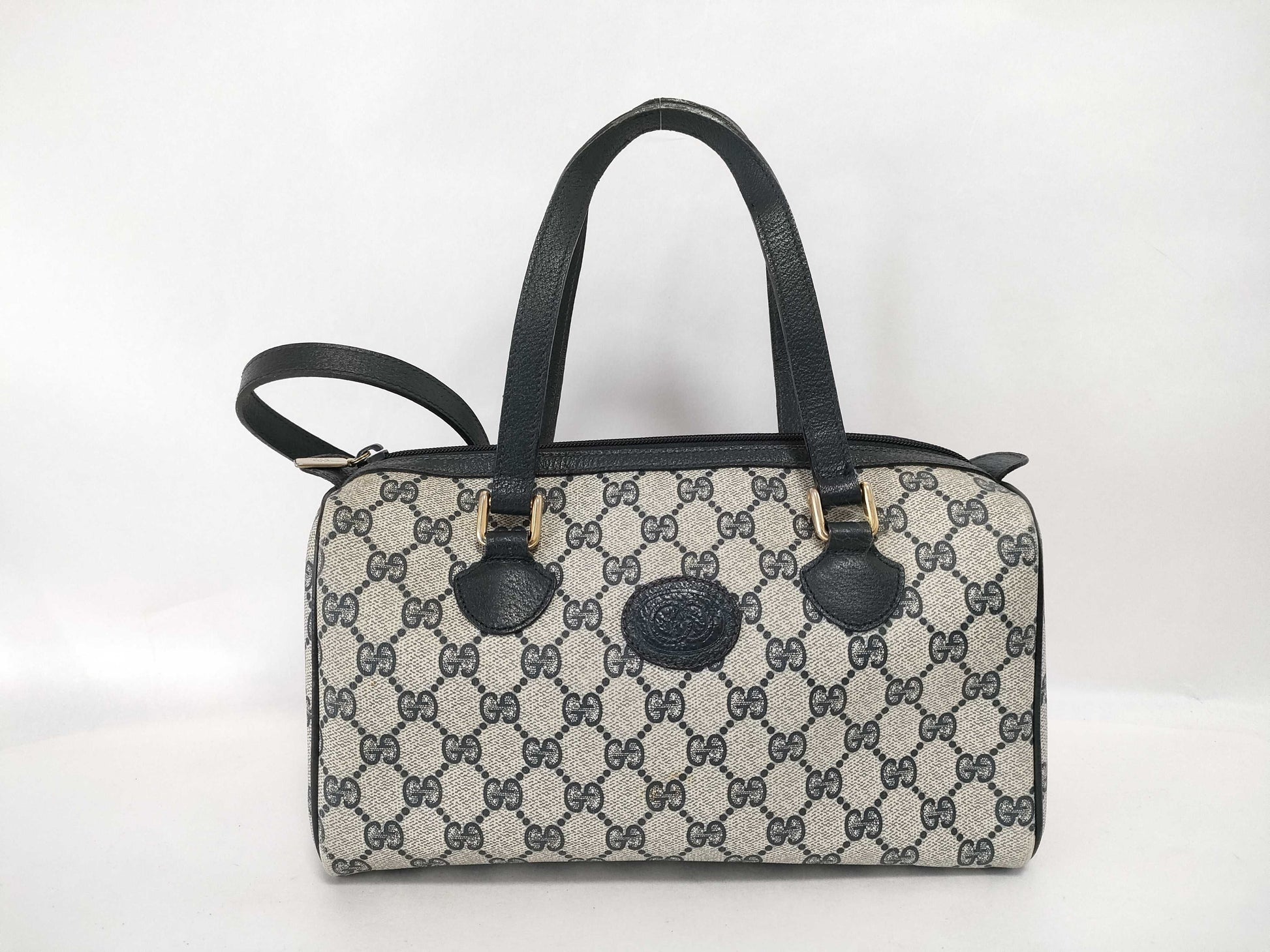 GUCCI Old Gucci Old Gucci 2-Way Bag Navy Boston Bag