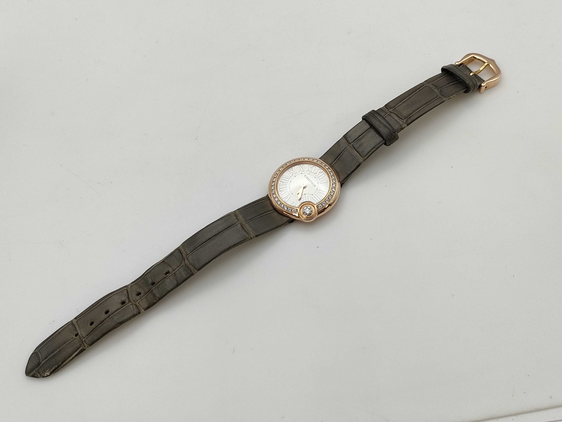 Cartier Baron Blanc WJBL0006 416234450YX K18 Quartz Women's Watch