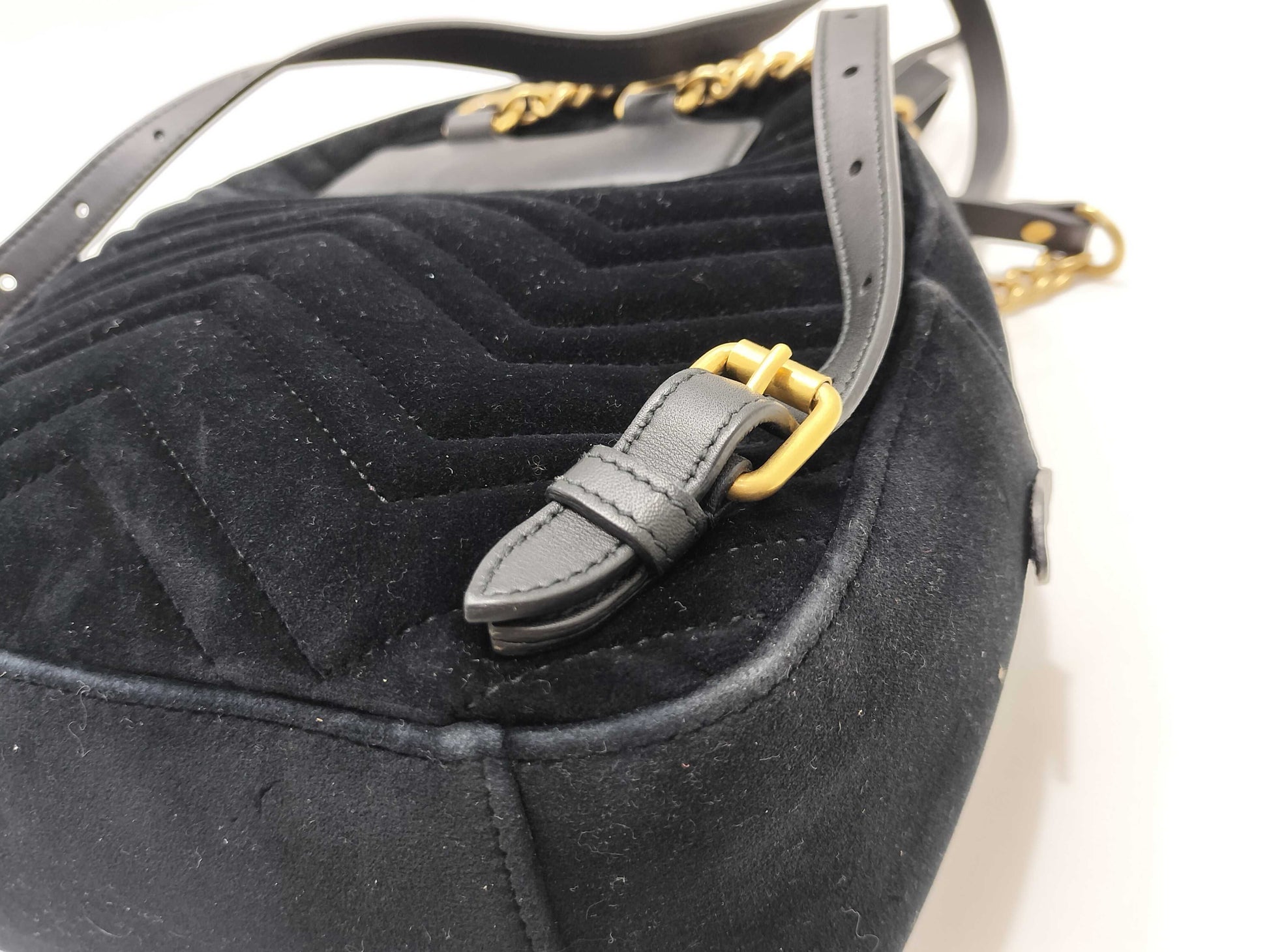 GUCCI GUCCI Gucci Velour Backpack Backpack