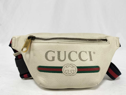 GUCCI GUCCI Gucci White Leather Waist Bag Waist Bag