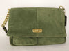 COACH Coach Suede Shoulder Bag Turnlock Olive Shoulder Bag