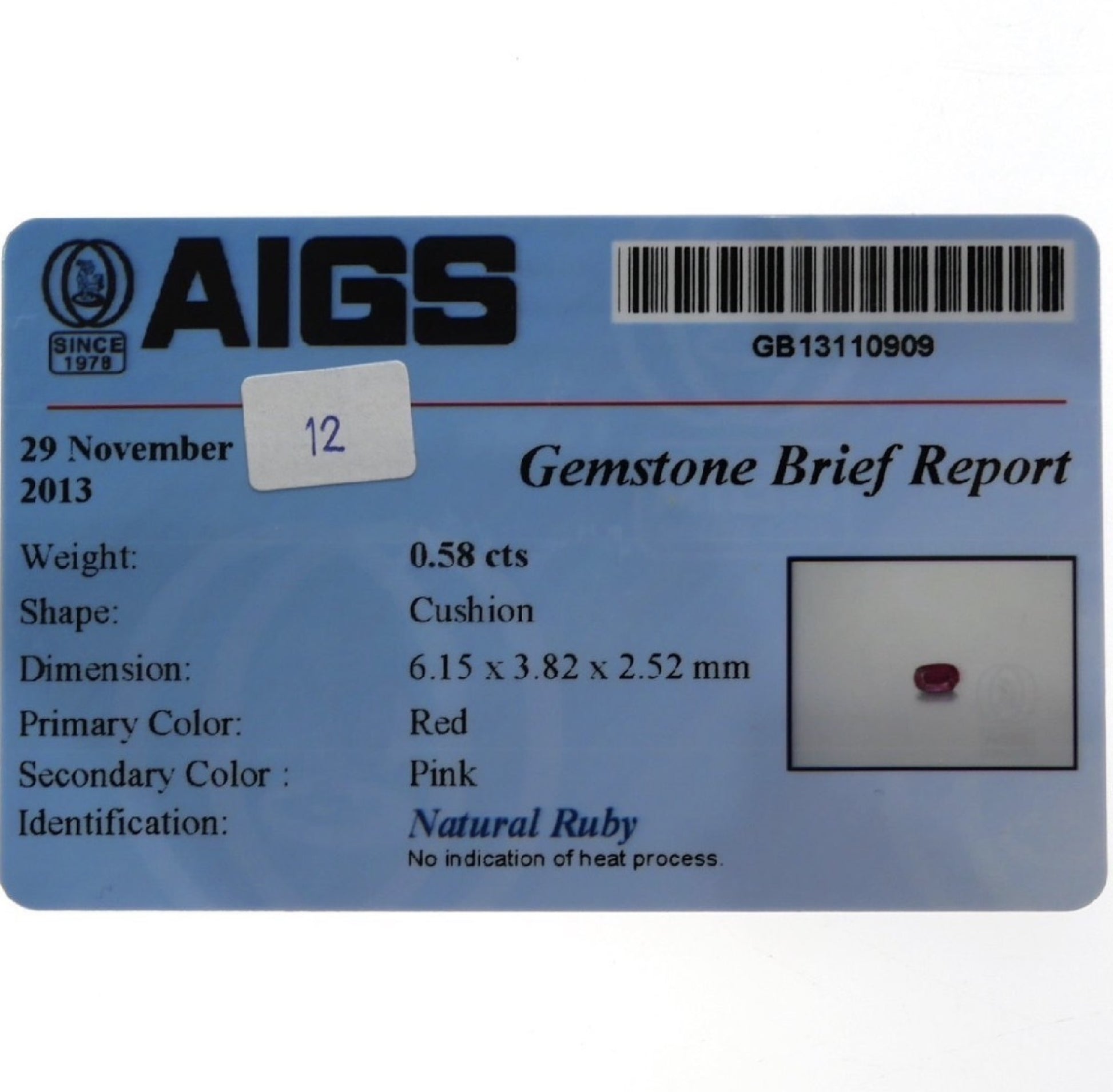 R0.58ct D0.212ct PT900 1.8g Pendant Top 