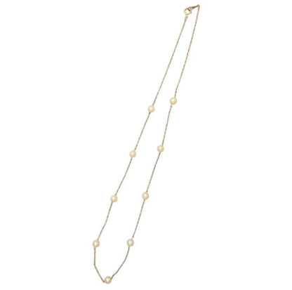 Station Pearl Diameter Approx. 4.7-4.9mm K18 2.5g Necklace 