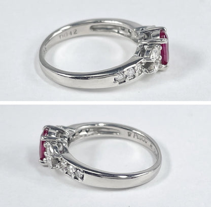 R0.503ct D0.12ct Pt900 3.5g Ring 